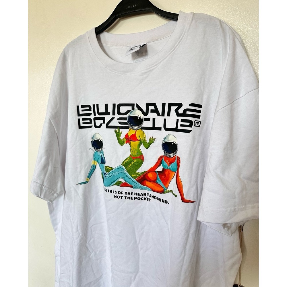NWT Billionaire Boys Club White Pinup Girls Short Sleeve T-Shirt XXL - Picture 6 of 7